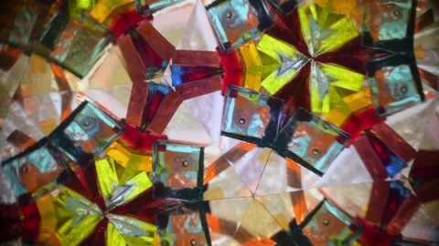 The patterns of a real kaleidoscope. An abstract vision. Stock Footage 283764251
