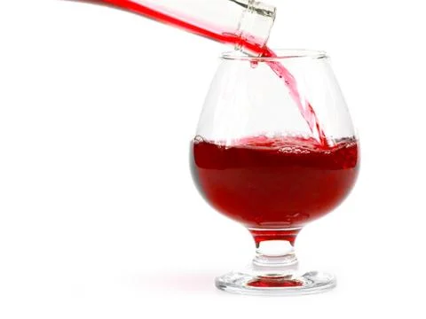Patterns of red wine when pouring Stock Photos