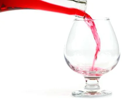 Patterns of red wine when pouring Stock Photos