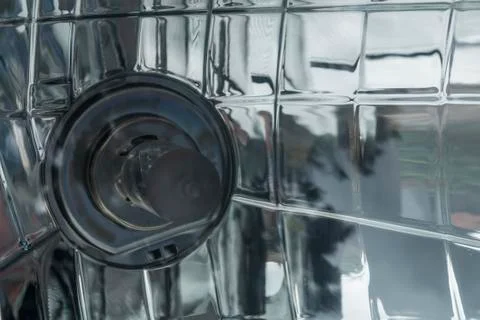 Patterns Reflections Blurs and Textures of Vehicle Head Lamp Stock Photos