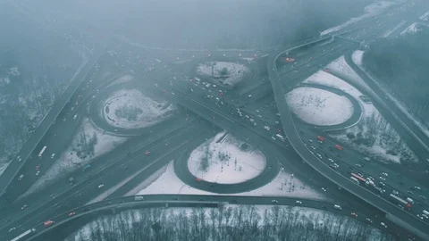 Patterns of roads. Pathways of roads. Endless movement of cars. Automobile flow Video stock 119422179