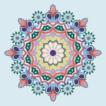 Patterns round ornament. Decorative elements Stock Illustration