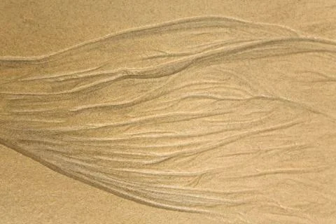 Patterns in Sand on Beach Stock Photos