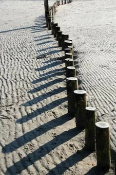 Patterns on sand Stock Photos