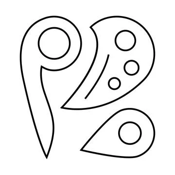 Patterns set line icon vector black illustration 스톡 일러스트