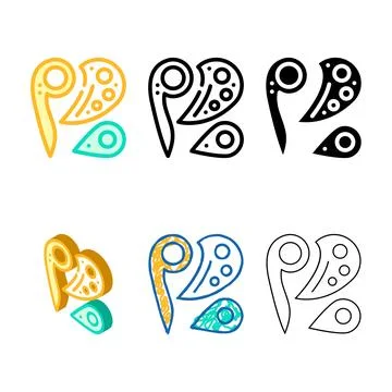 Patterns set range color icon vector flat Stock Illustration