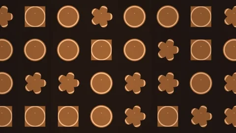 Patterns of shapes on a dark background Stock Footage 338201294