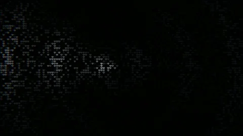 Patterns of small shapes on a dark background in a creative display Stock Footage 331677864