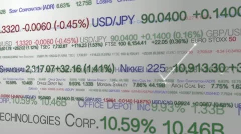 Patterns in the stock market Video stock 20475301