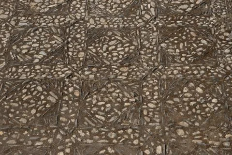 Patterns on a stone walking path at the Alhambra palace in Granada, Spain, Eu Stock Photos
