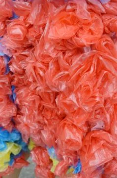 Patterns of used plastic bags Stock Photos
