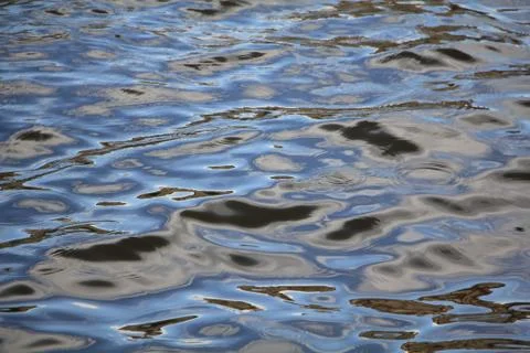 Patterns on the water created by the magical nature Stock Photos