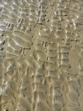 Patterns in Wet Sand Stock Photos