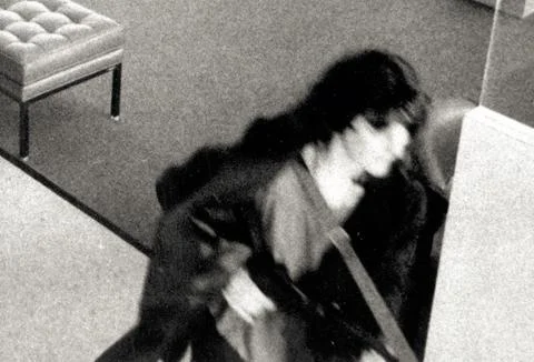 Patty Hearst during a robbery of a San Francisco bank - 1974 Stock Photos