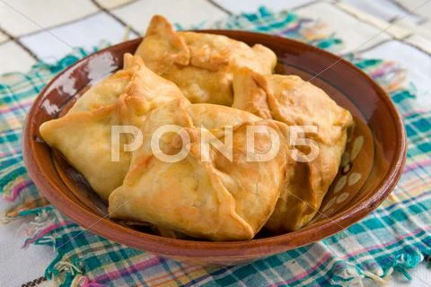 Patty on plate close up Stock Photos