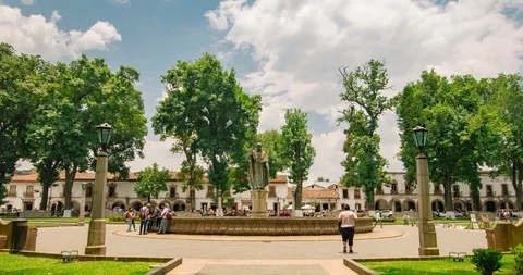 Patzcuaro main square time lapse Stock Footage 94553733