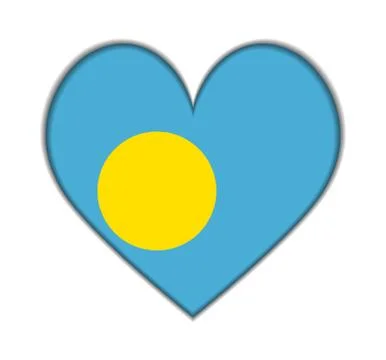 Pau heart flag vector Illustrazione stock