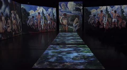 Paul Cezanne. Bathers. 4K. Stock Footage 45656808