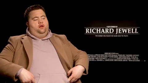 Paul Hauser is interviewed for his role in movie 'Richard Jewell' - 2019 Stock Footage 125806712