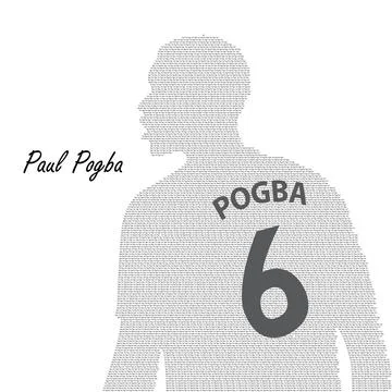 Paul Pogba vector illustration Stock Illustration