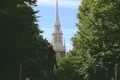 Paul Revere statue and Old North Church Footage