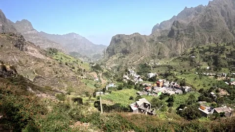 Paul Valley in Cape Verde Stock Footage 330704080