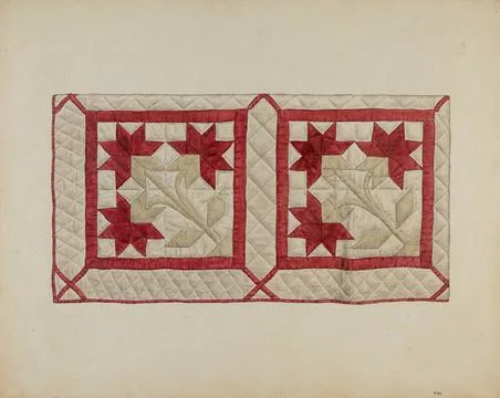 Paul Ward, Patchwork Quilt, c 1936 Patchwork Quilt Copyright: xpiemagsx Na... Stock Photos