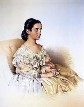 Pauline Lucca (1841-1908), Austrian opera singer, Historical, digitally restored Stock Illustration