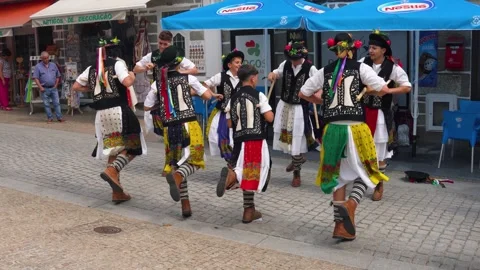 Pauliteiros Dancing in Miranda do Douro, Portugal 動画素材 312637161