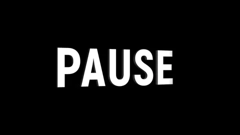 Pause 3d rotating text word social media animation video on background Video stock 313821188