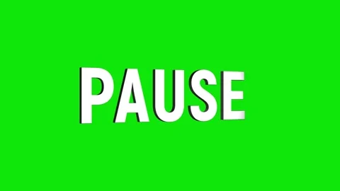 Pause 3d rotating text word social media animation video on background Stock Footage 313821193