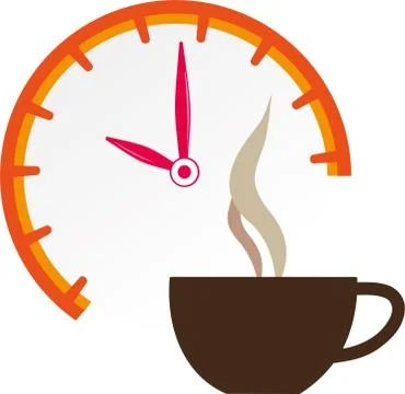 PAUSE AND RELAX AROUND THE COFFEE Stock Illustration