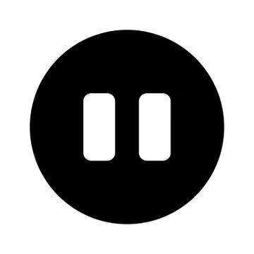 Pause Button 2 System Icon Stock Illustration
