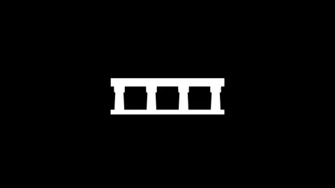 Pause button appearing with glitch and distortion effects on black background Stock Footage 317682542
