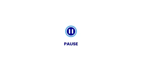 Pause button in circle, video pose or play button sign. simple logotype ani.. Video stock 321998520