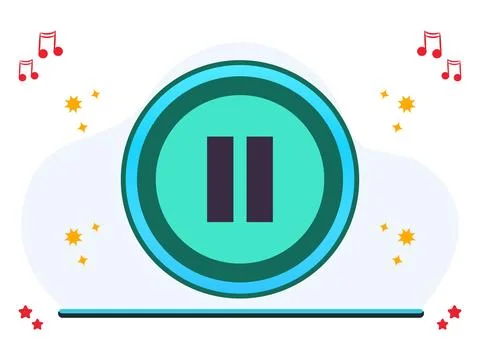 Pause Button Concept Illustration Stock Illustration