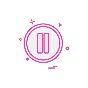 Pause button icon design vector Illustrazione stock