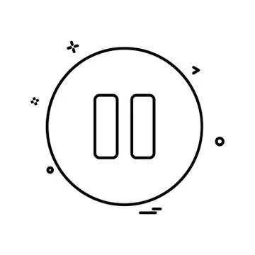 Pause button icon design vector Stock Illustration