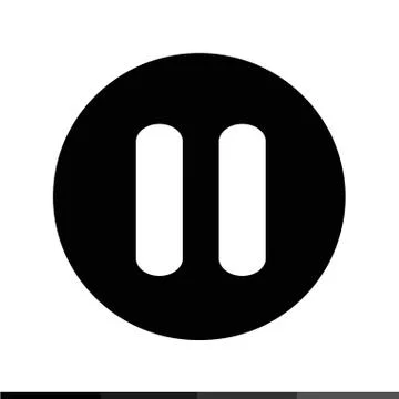 Pause Button Icon Illustration design イラスト素材