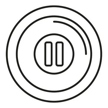 Pause button icon for media player interface Illustrazione stock