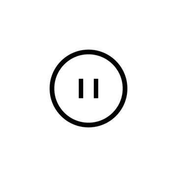 Pause button icon. Pause motion button symbol Stock Illustration