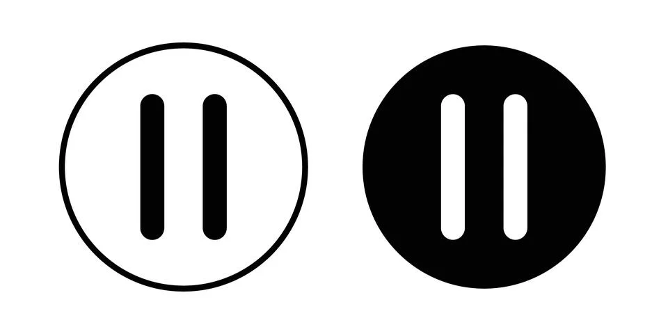 Pause button icon vector symbol graphics Stock-Illustration