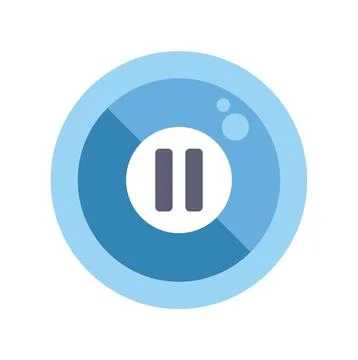 Pause button icon for web and multimedia control interfaces Stock Illustration