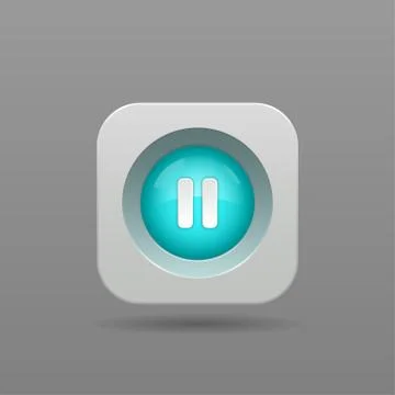 Pause button Illustrazione stock