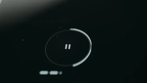 Pause button inside a circle progress indicator Stock Footage 332063680