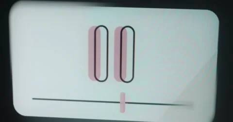 Pause button on media player Stock Footage 314009604