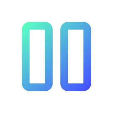 Pause button pixel perfect gradient linear ui icon 스톡 일러스트