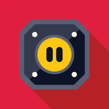 Pause button showing interruption of audio playback function Stock Illustration