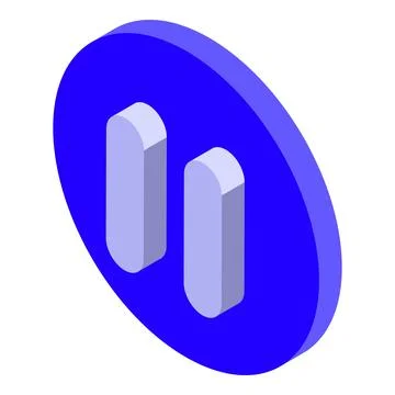 Pause button showing stop or break in playback progress Illustrazione stock