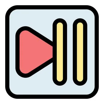 Pause button showing stop in playback functionality Illustrazione stock